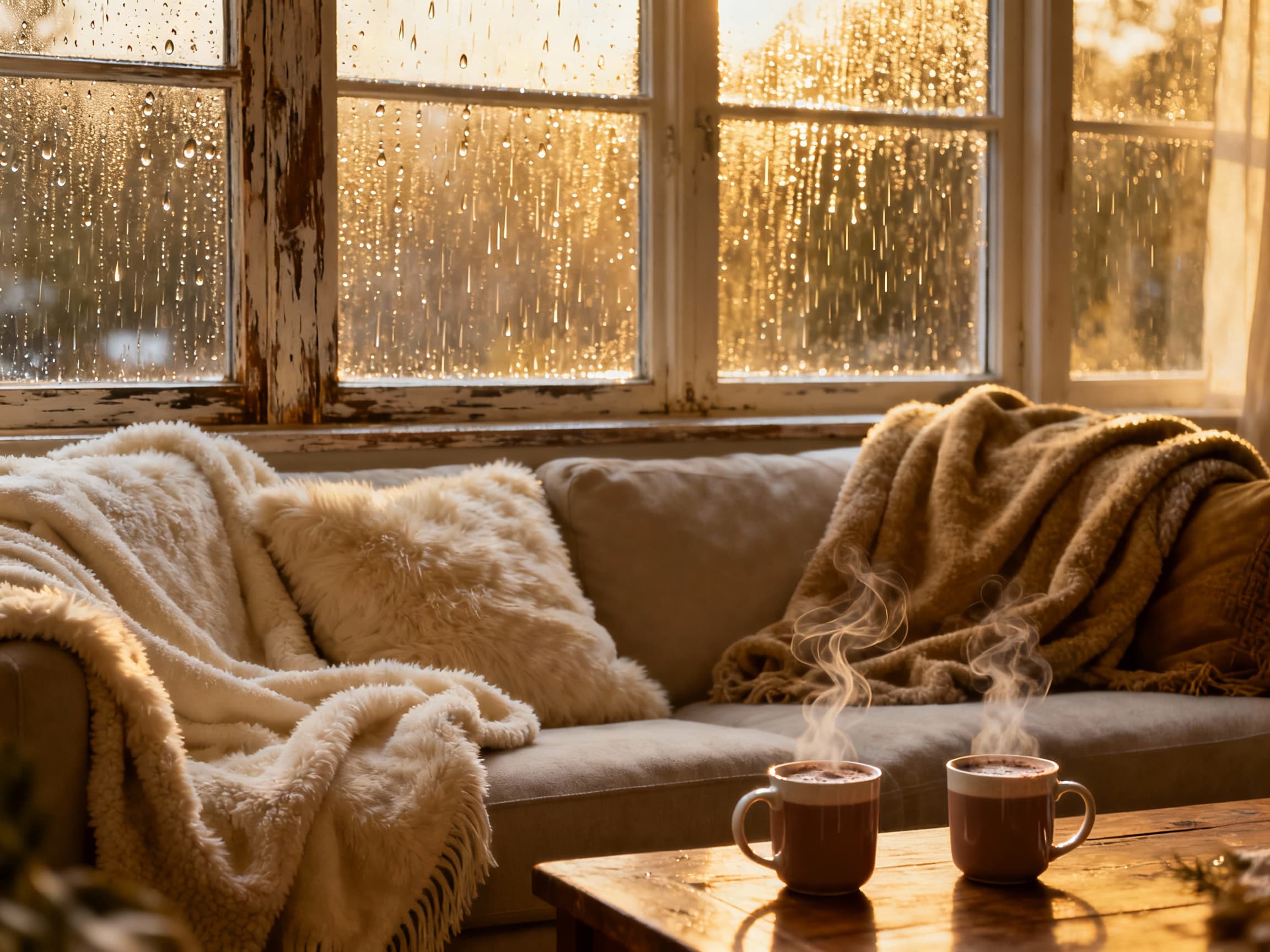 Rainy Window Scene